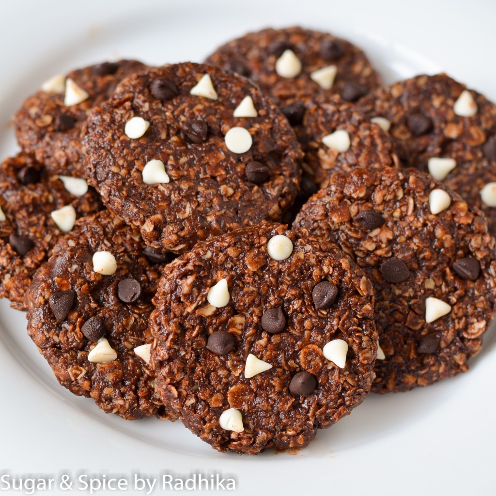 Oatmeal Chocolate Cookies (sugar free, gluten free and eggless)