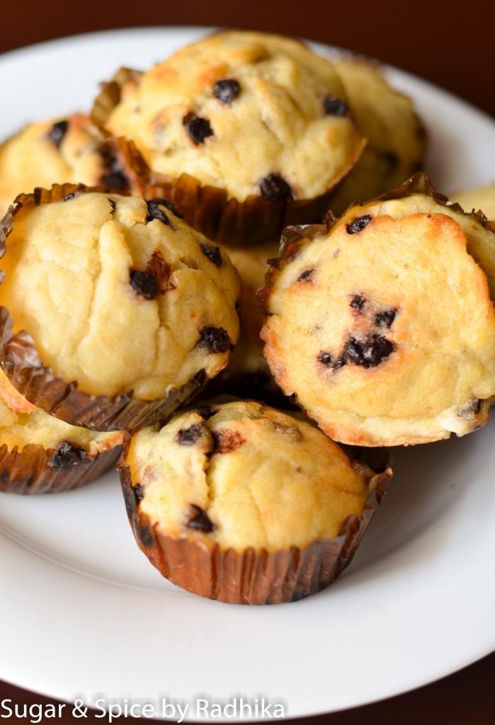 Sugar Free Chocolate Chip Banana Muffins
