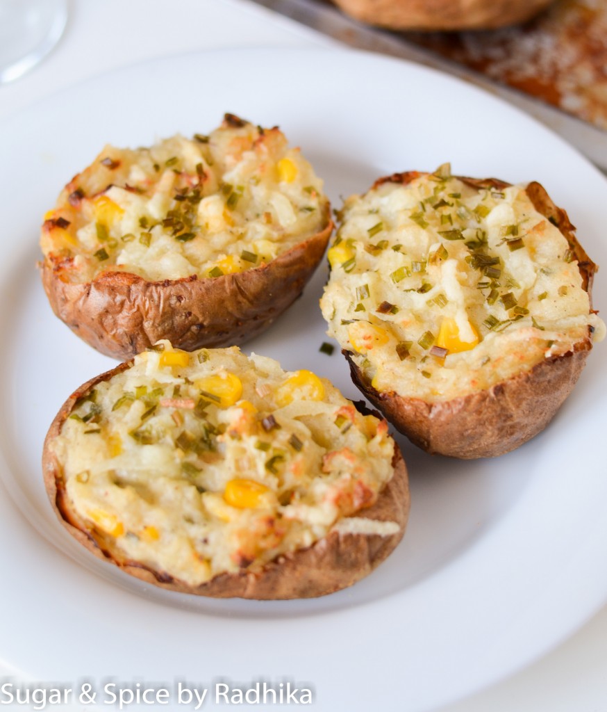 Corn and Cheese Baked Potatoes