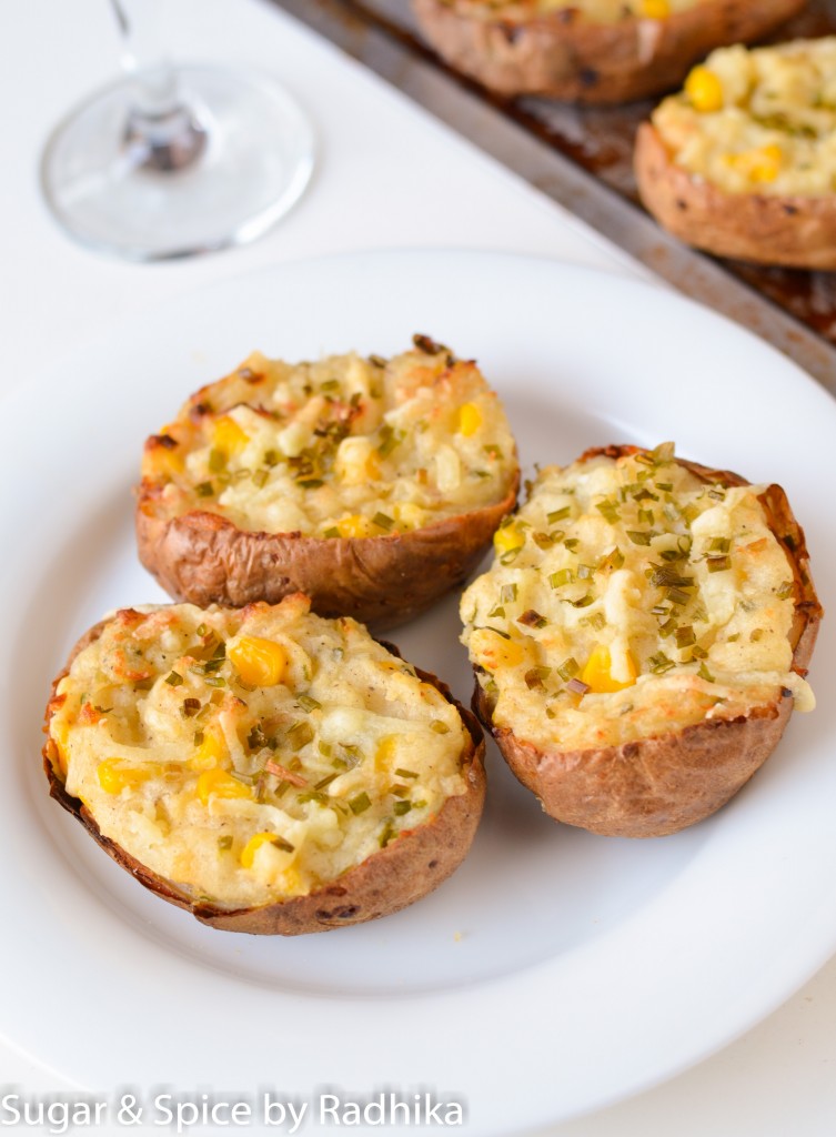Corn and Cheese Baked Potatoes