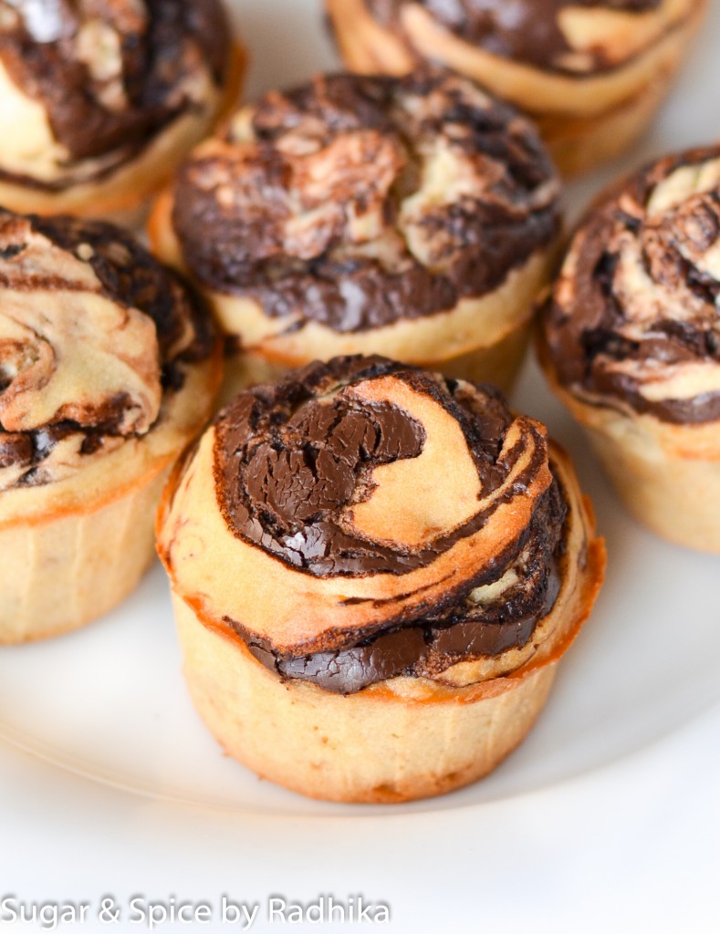 Chocolate Swirl Banana Muffins