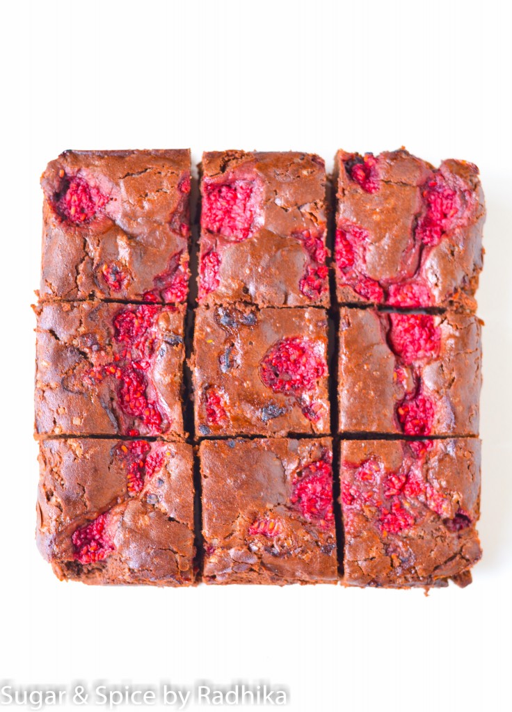 Dark Chocolate Raspberry Brownies