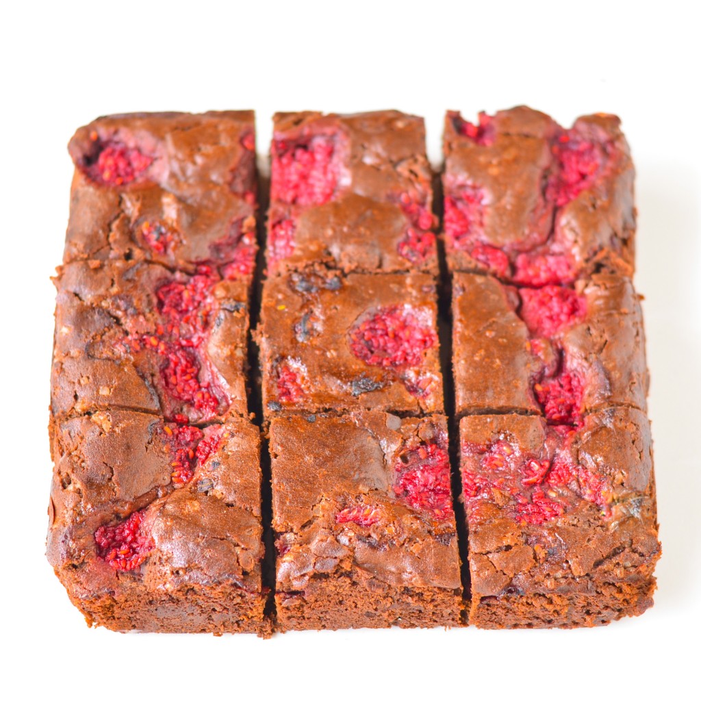 Dark Chocolate Raspberry Brownies