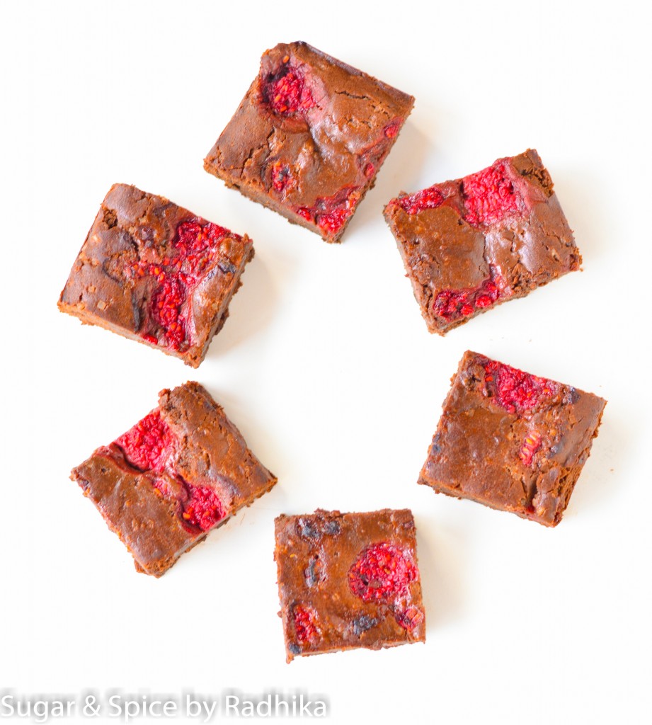 Dark Chocolate Raspberry Brownies