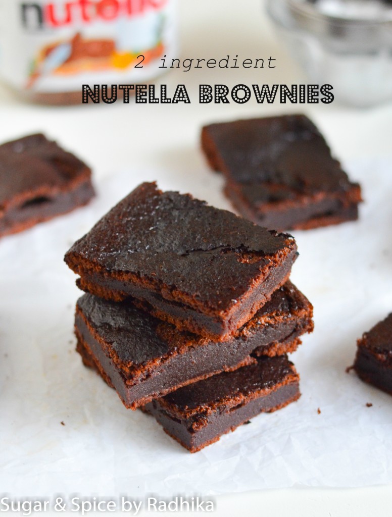 2 ingredient Nutella Brownies