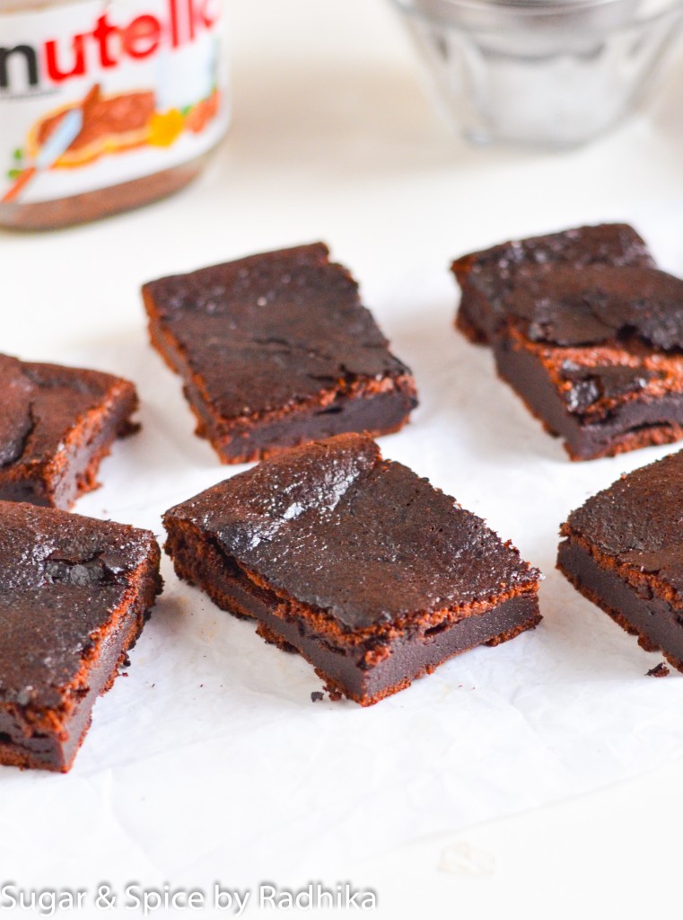 2 ingredient Nutella Brownies