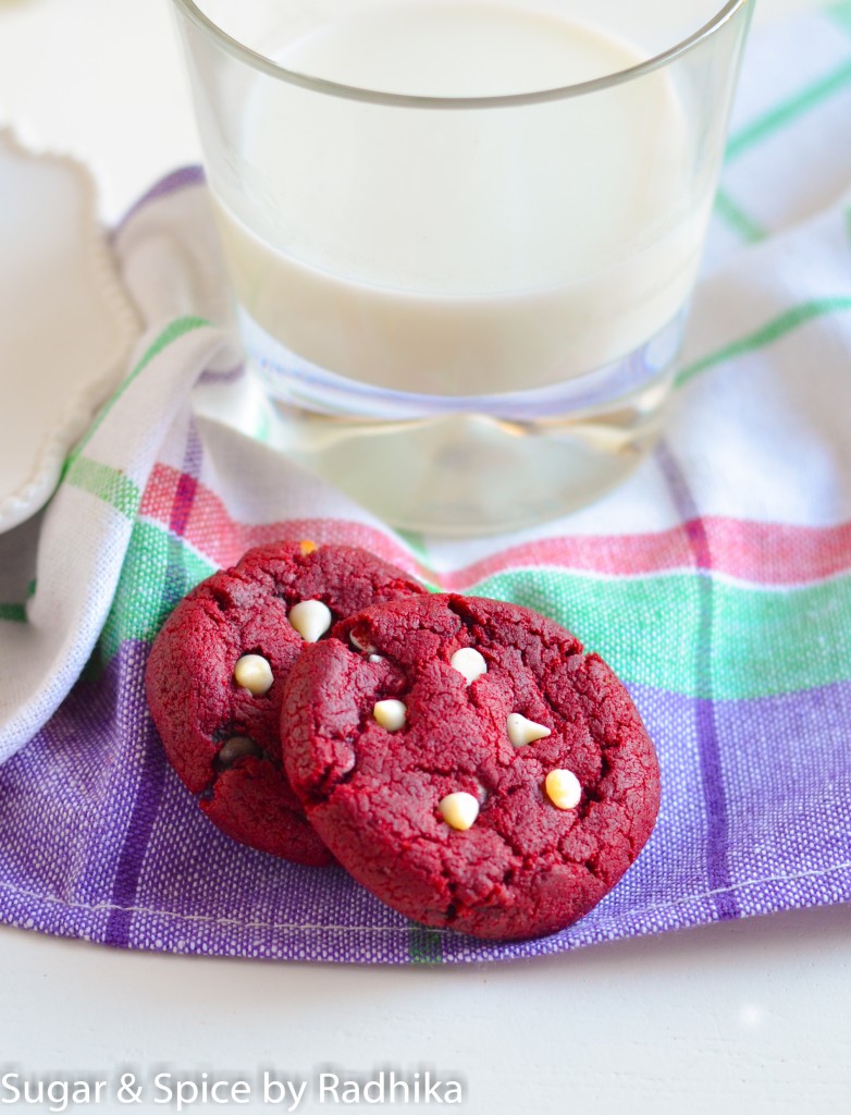 Red Velvet White Chocolate Chip Cookies