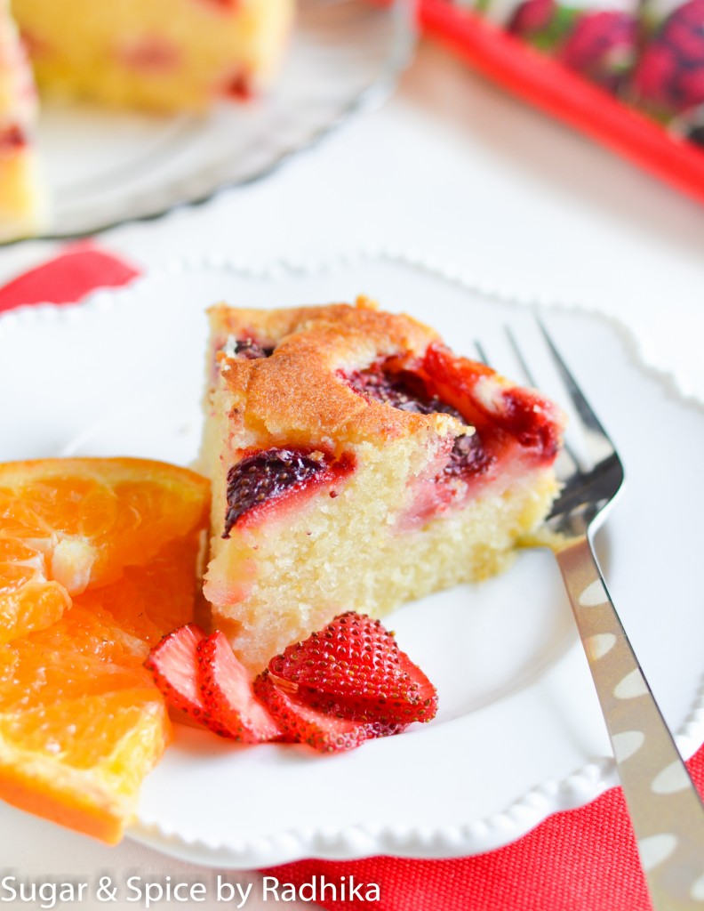 Orange and Strawberry Summer Cake