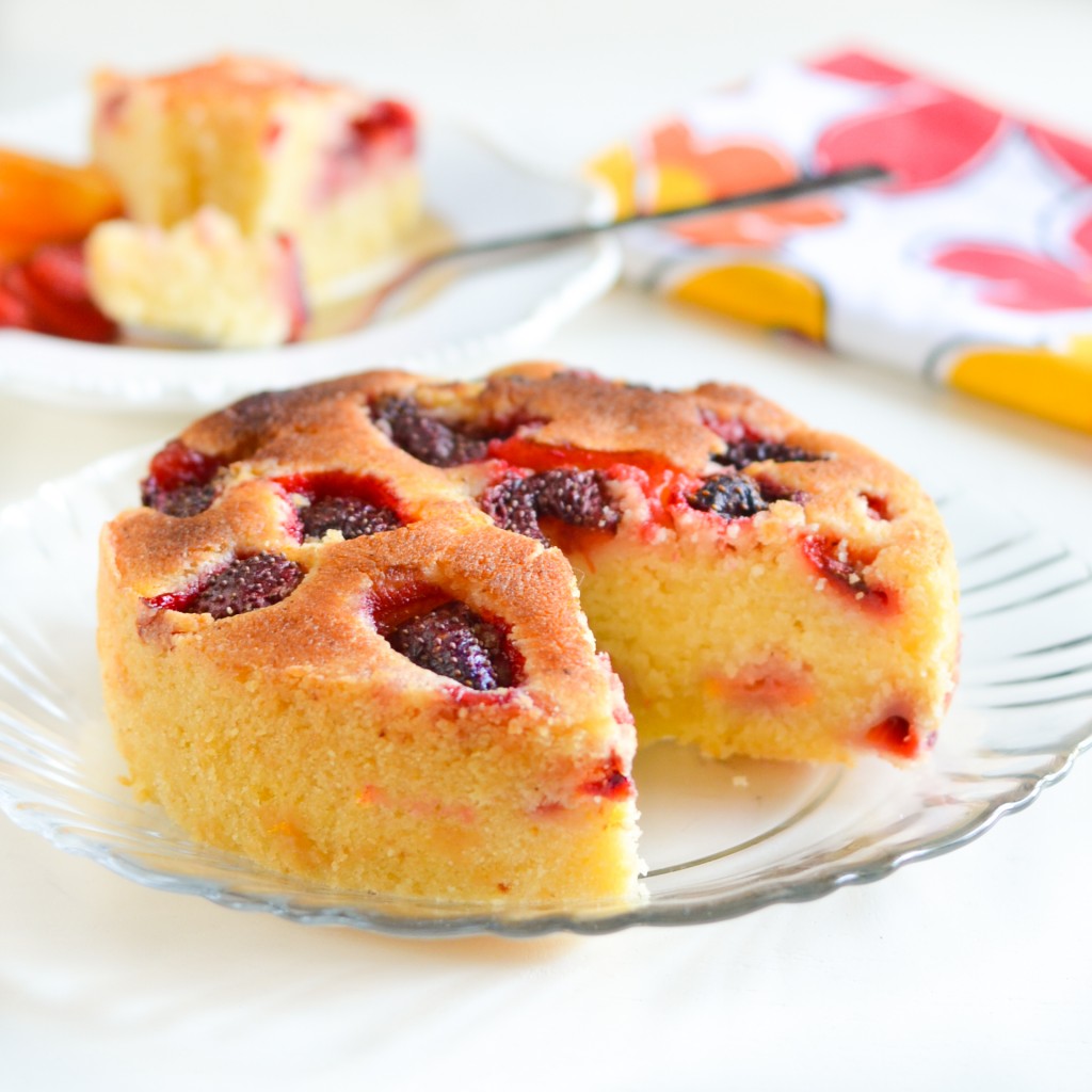 Orange and Strawberry Summer Cake