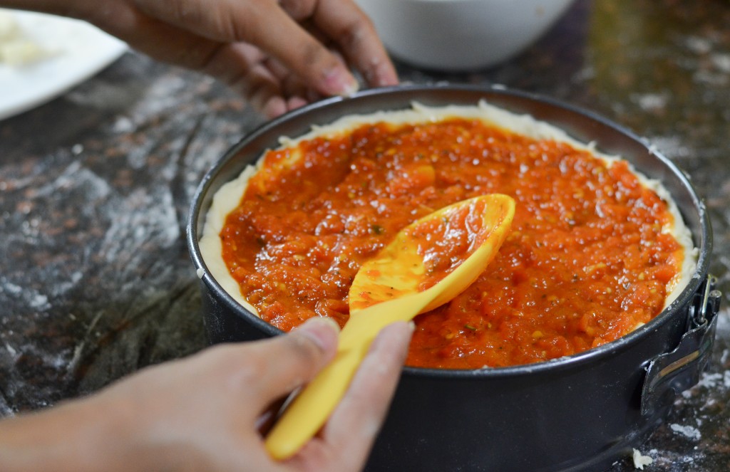 Homemade Deep Dish Pizza Homemade Deep Dish Pizza