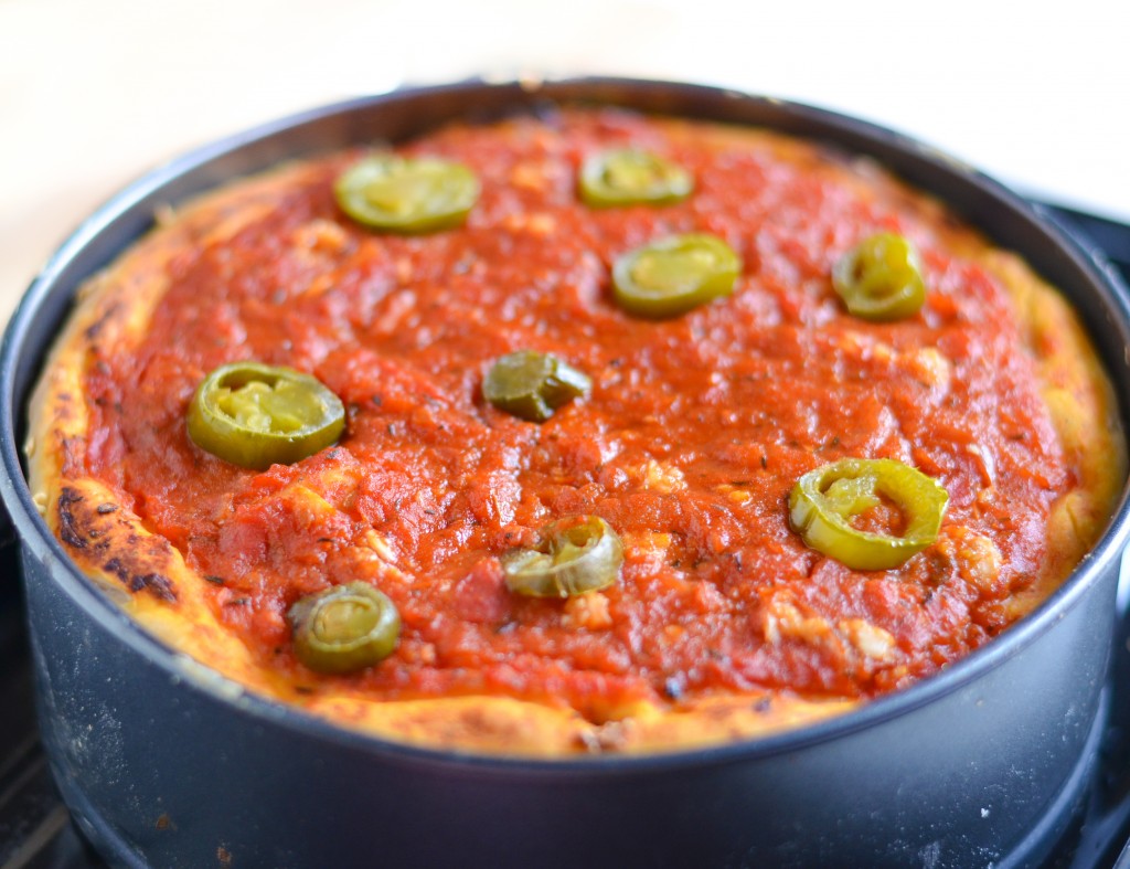 Homemade Deep Dish Pizza Homemade Deep Dish Pizza