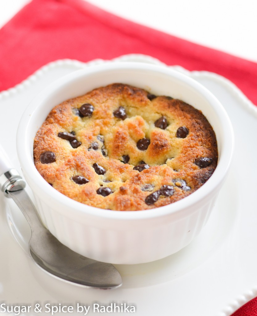 Deep Dish Chocolate Chip Cookie for One