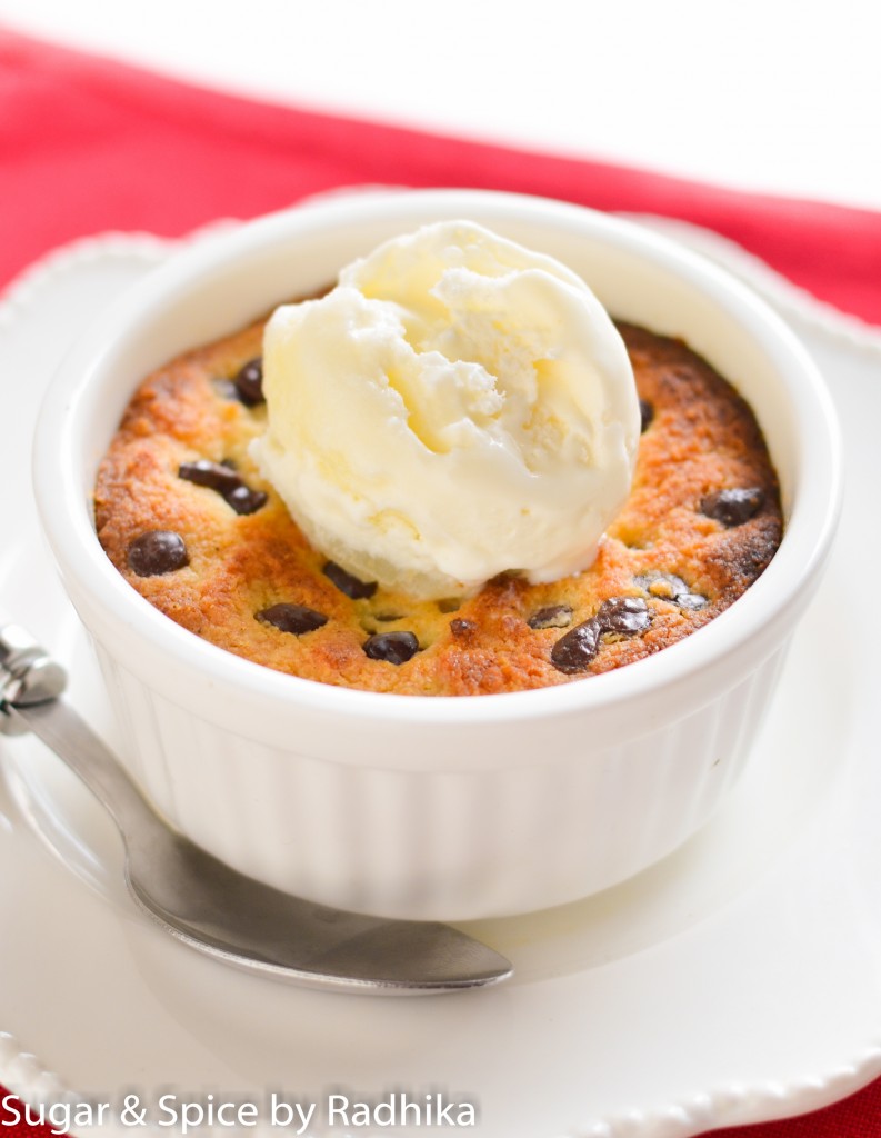 Deep Dish Chocolate Chip Cookie for One