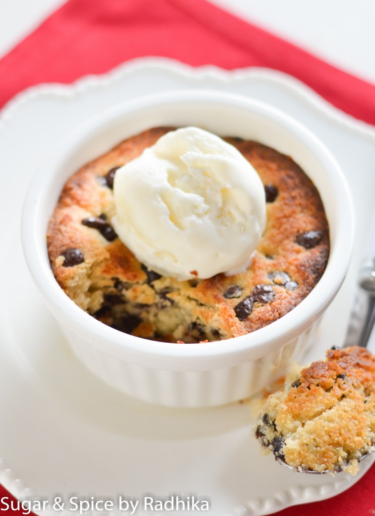 Deep Dish Chocolate Chip Cookie for One