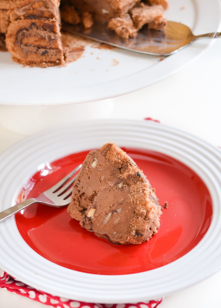 Swiss Roll Ice Cream Cake
