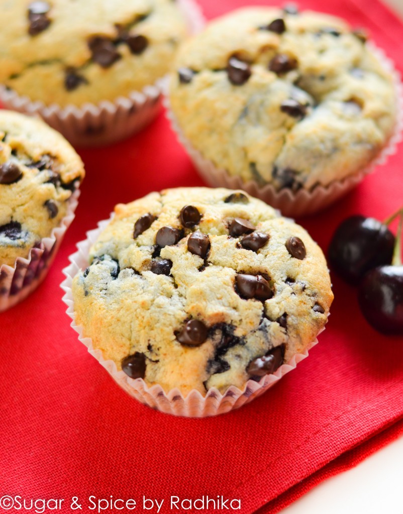 Cherry and Chocolate Chip Muffins