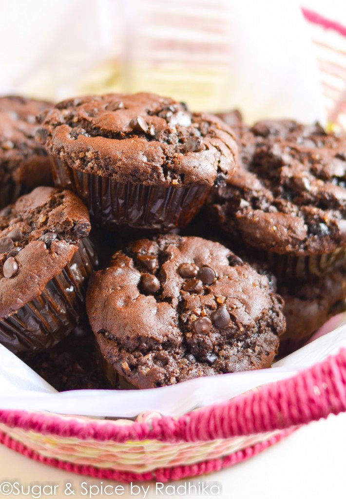 Double Chocolate Muffins (eggless)