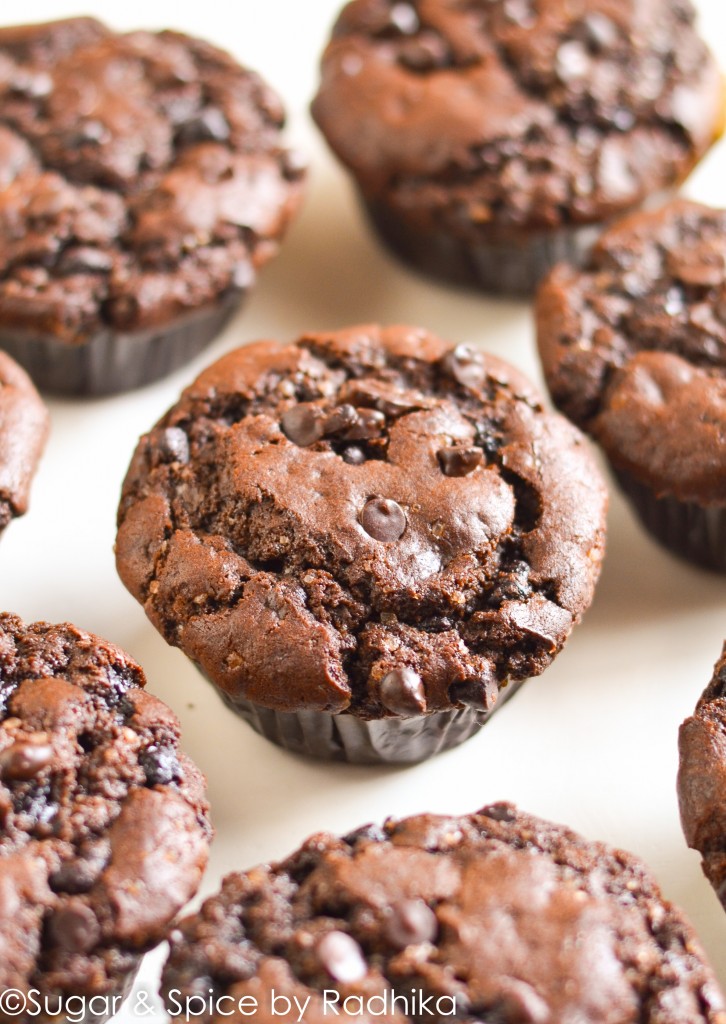 Double Chocolate Muffins (eggless)