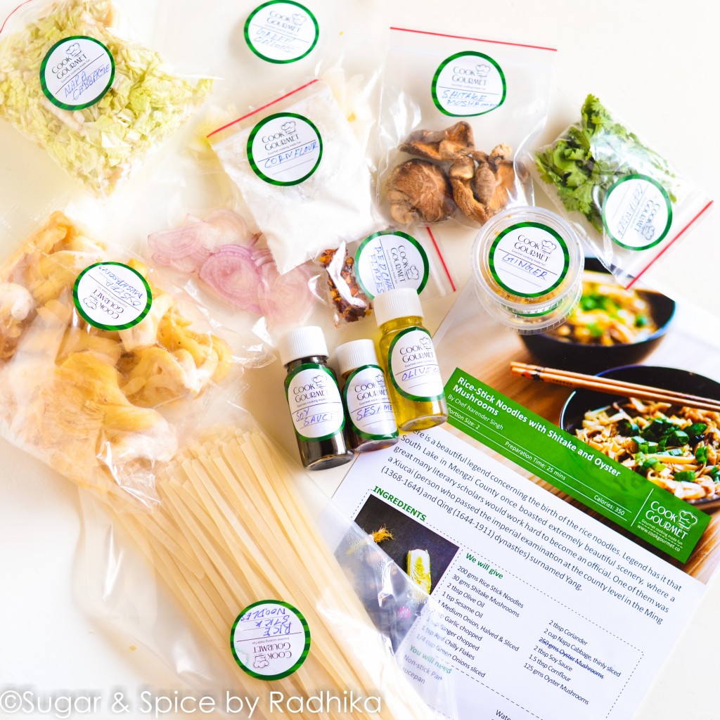 Rice Stick Noodles with Shiitake and Oyster Mushrooms - Cook Gourmet