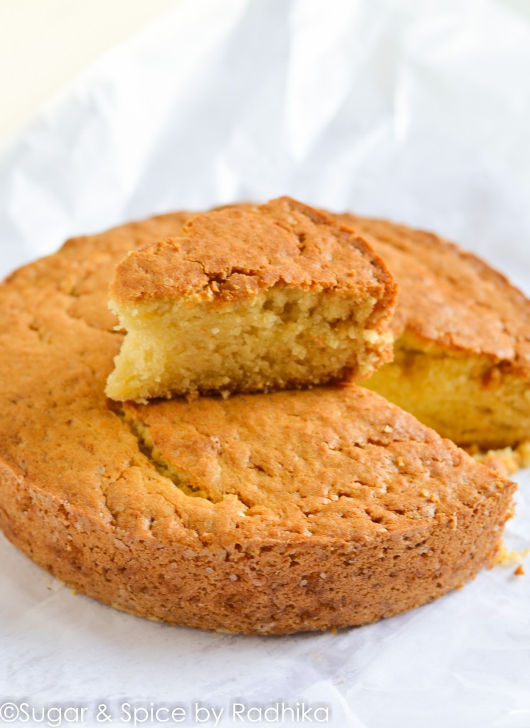 Eggless Vanilla Sponge Cake