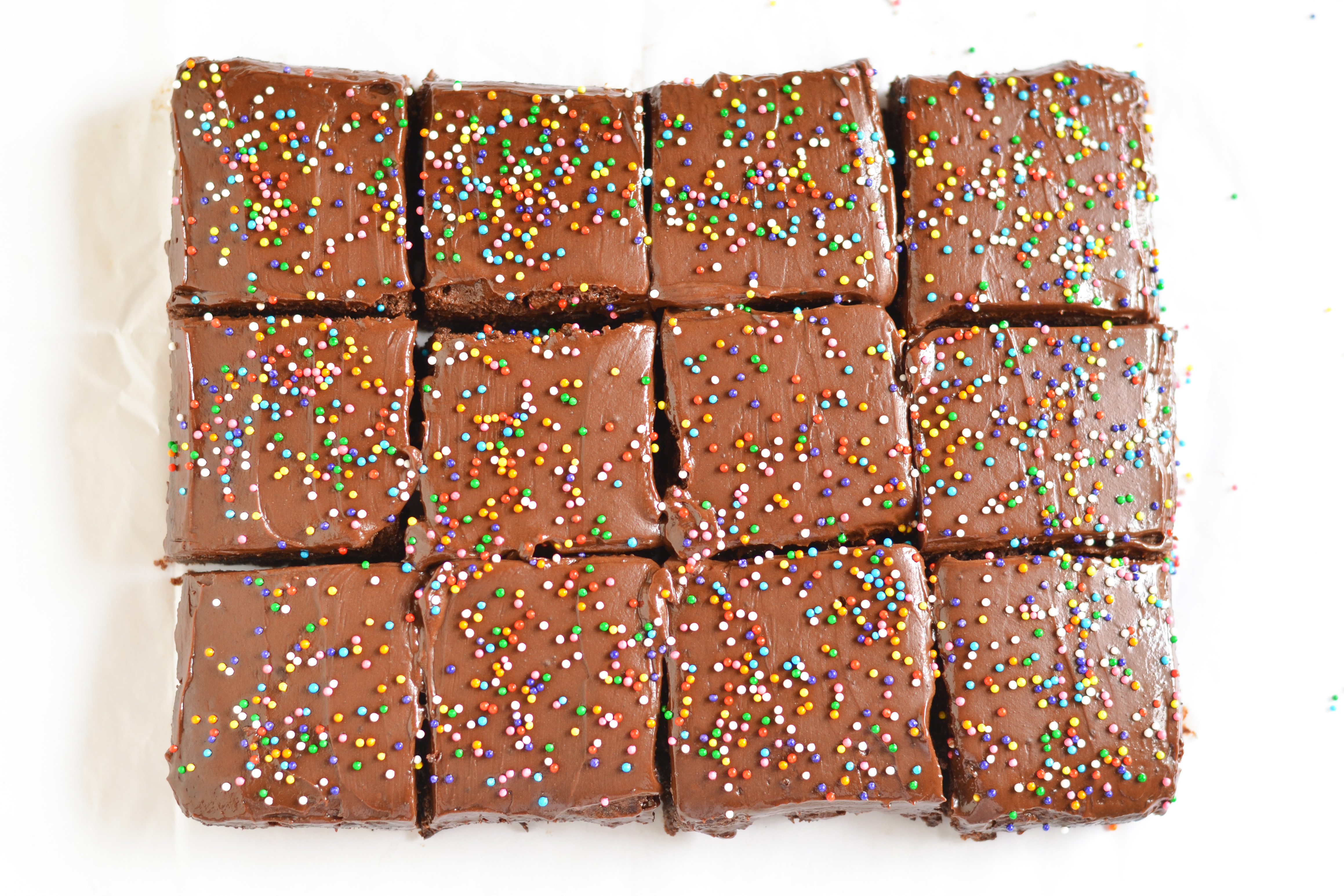 Frosted Sprinkle Brownies