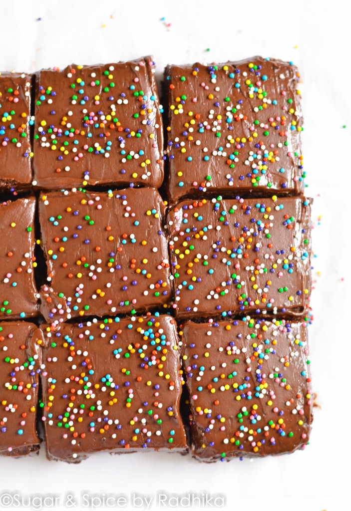 Frosted Sprinkle Brownies