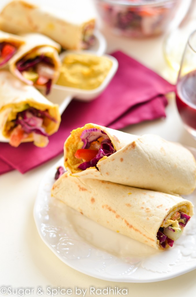 Curried Hummus and Avocado Rolls