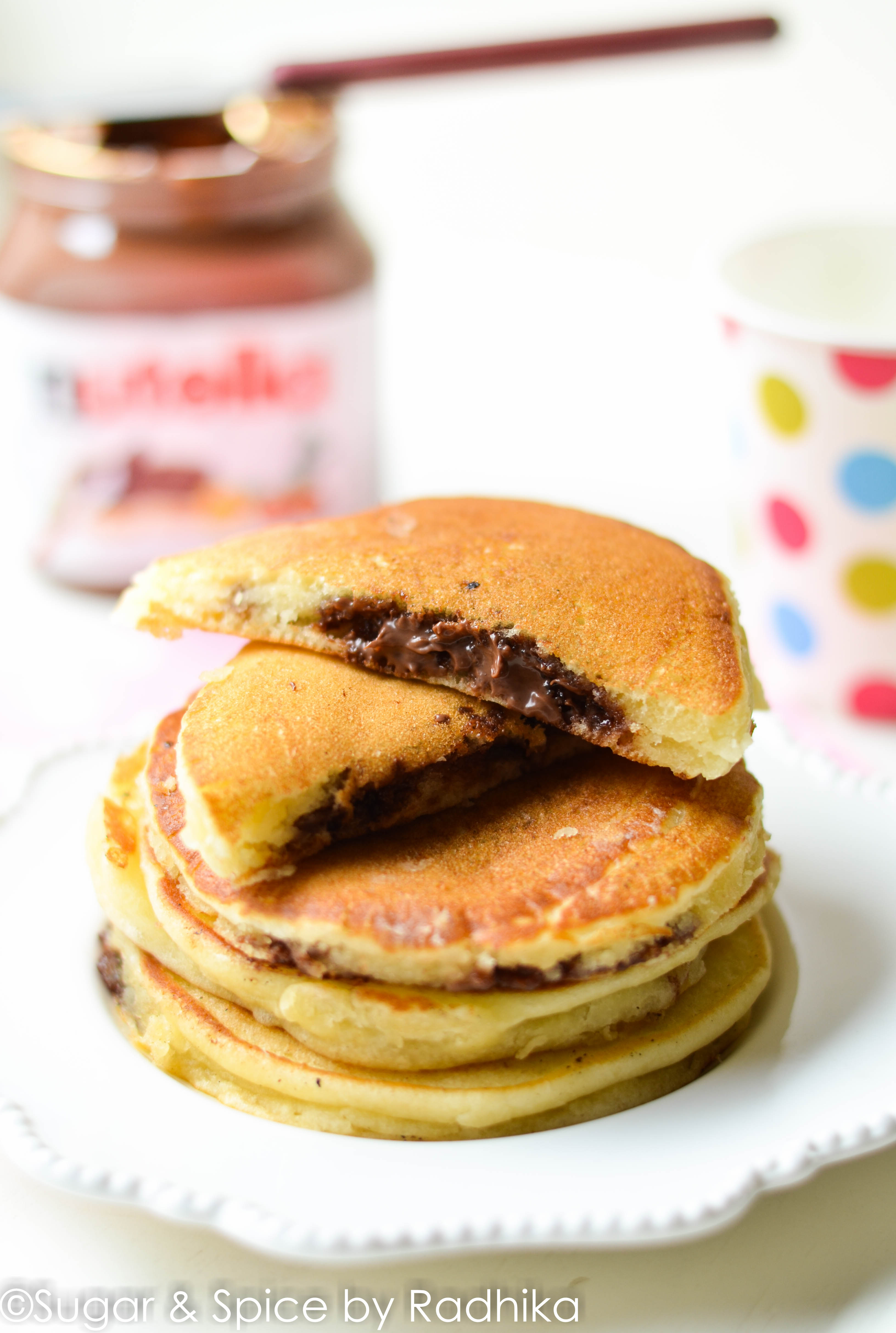 Nutella Stuffed Pancakes