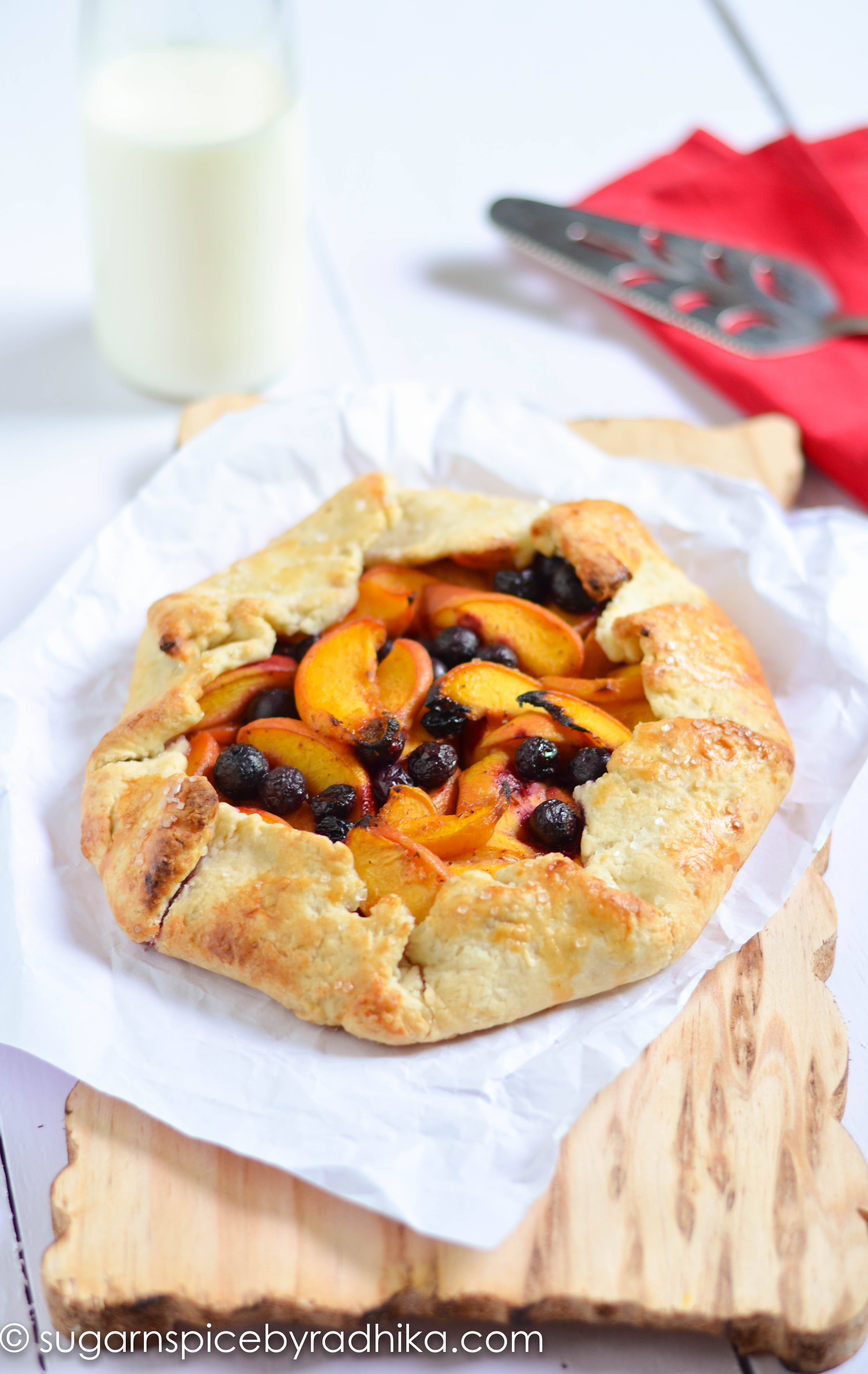 Peach and Blueberry Galette