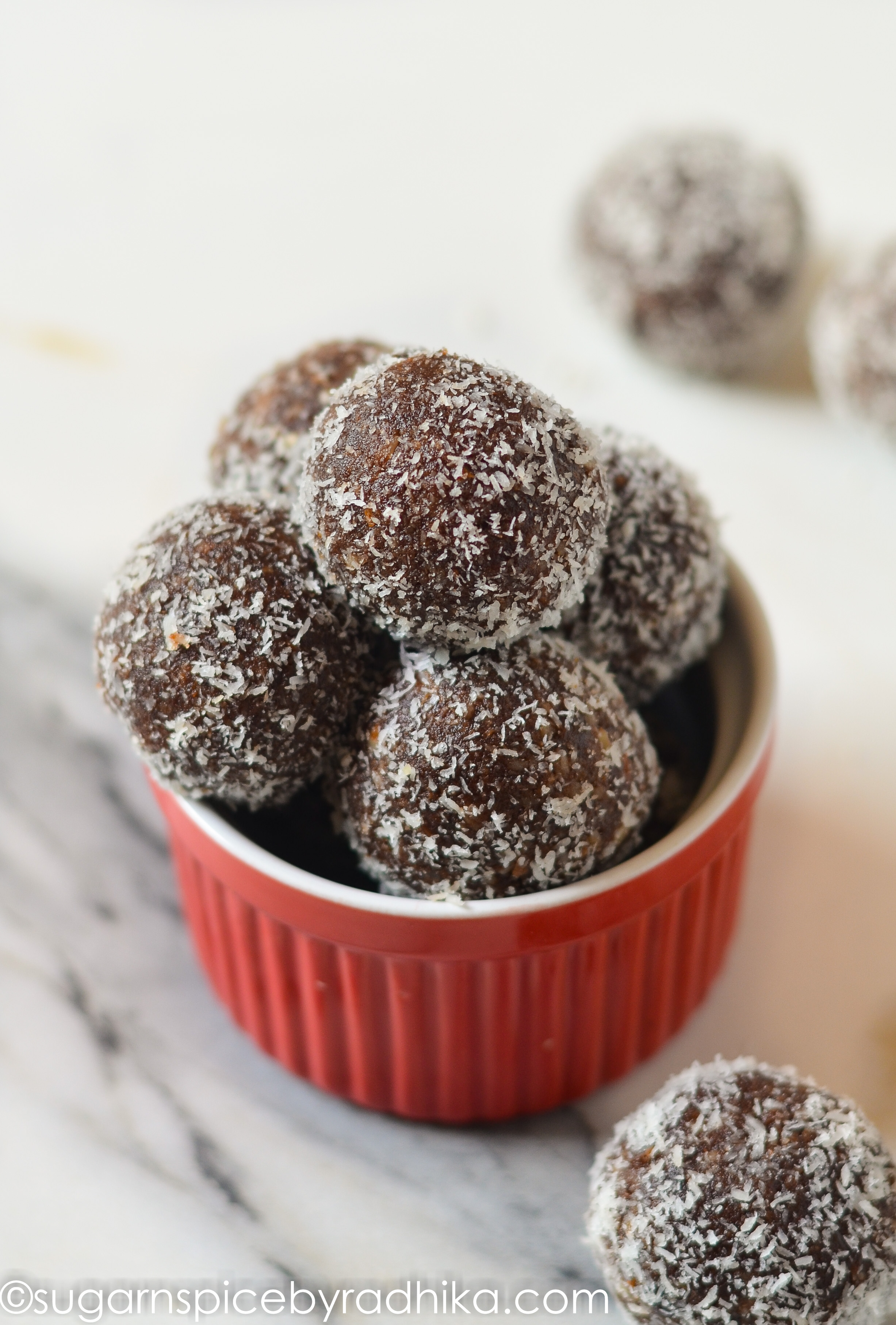 Chocolate Walnut and Coconut "Ladoos"