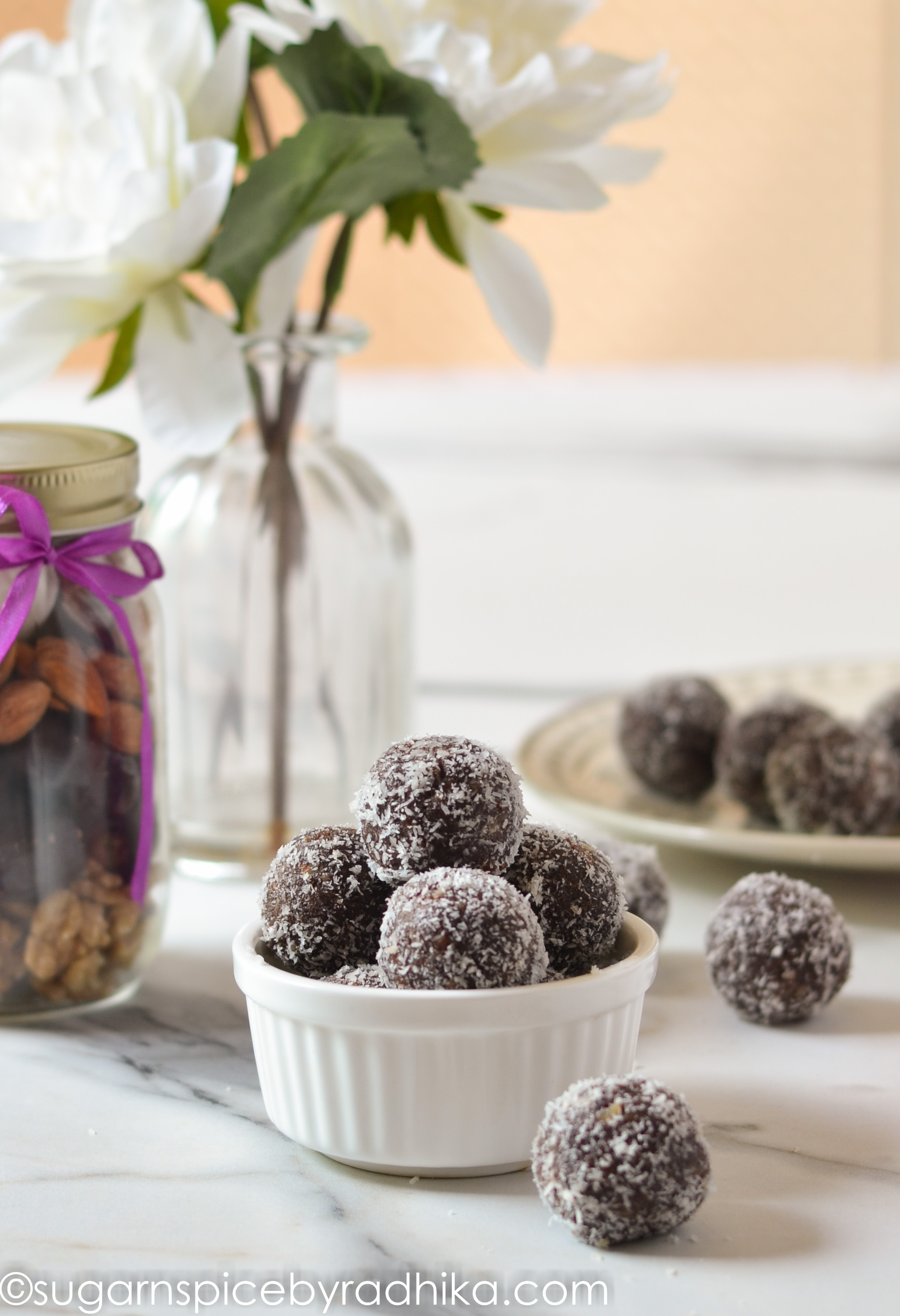 Chocolate Walnut and Coconut "Ladoos"