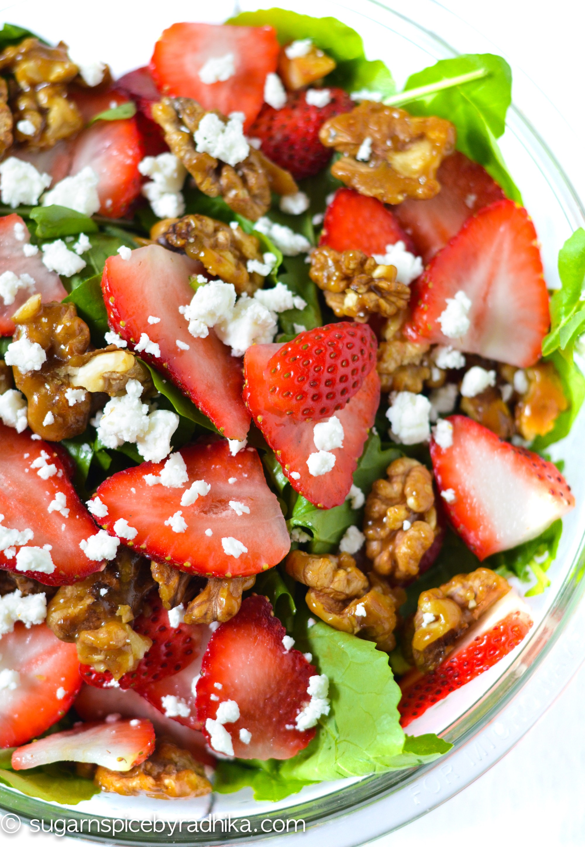 Strawberry Salad with Candied Walnuts and Feta