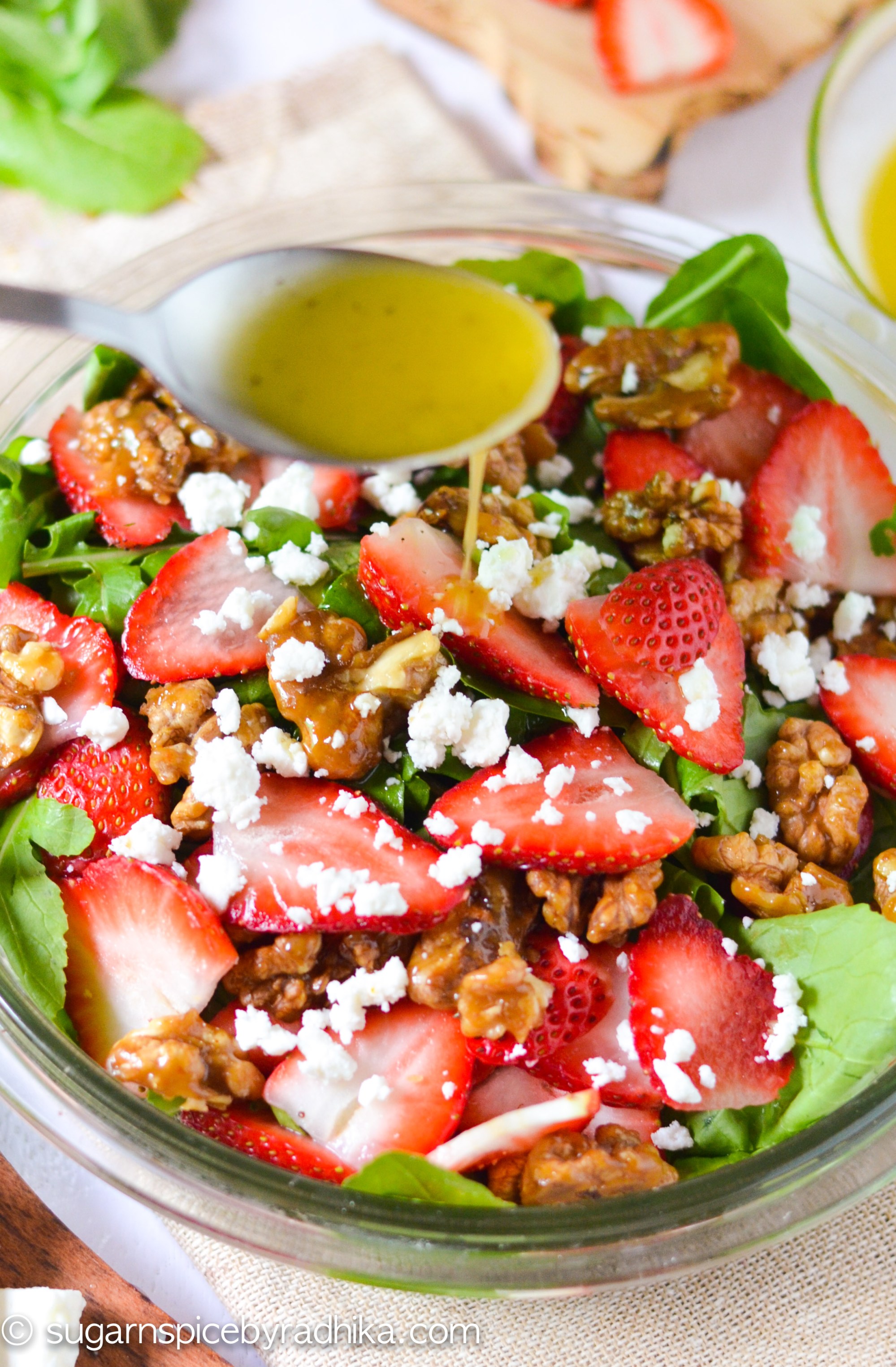 Strawberry Salad with Candied Walnuts and Feta