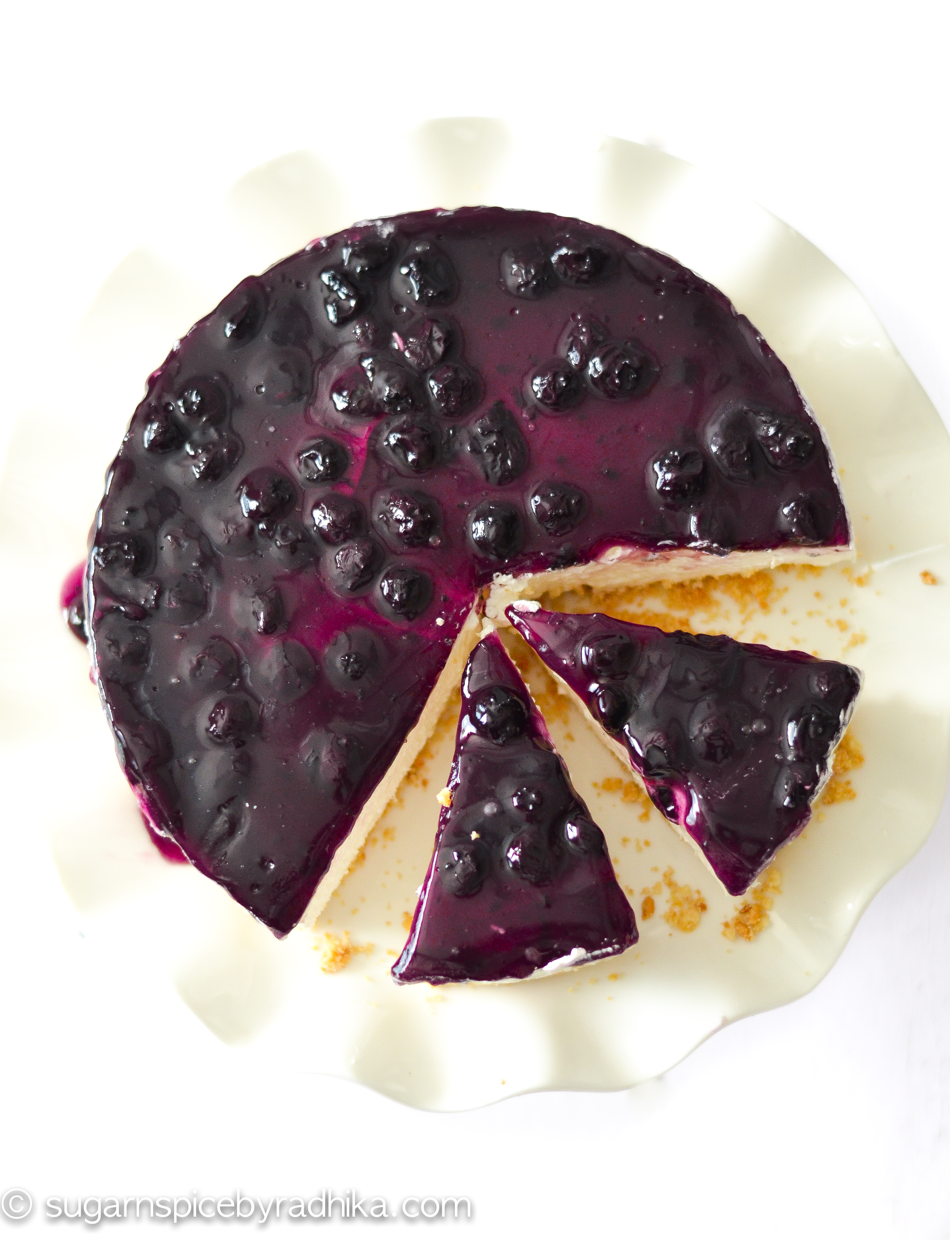 Easy No Bake Blueberry Cheesecake