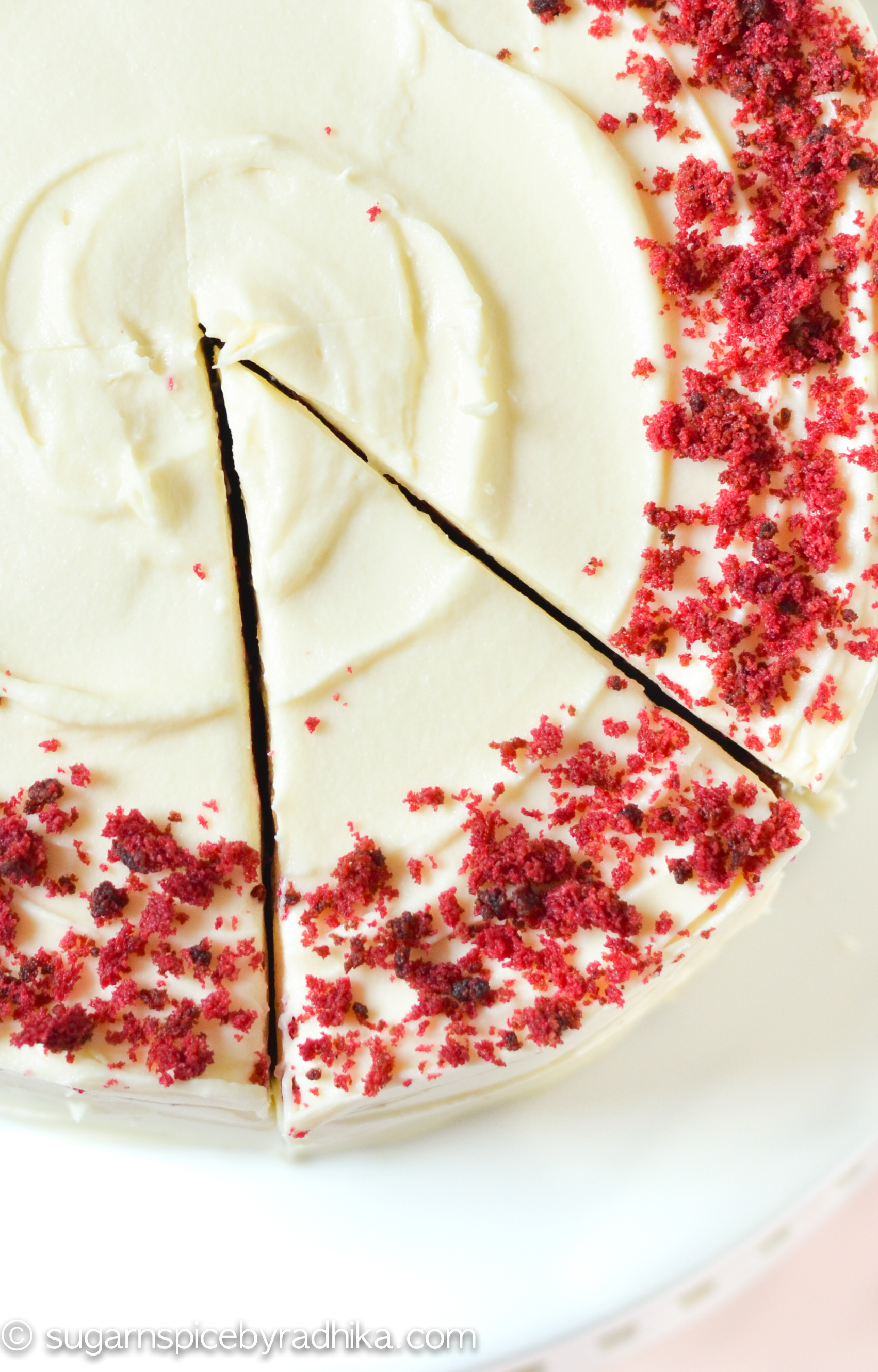 RedVelvet Cake with Cream Cheese Frosting (eggless)