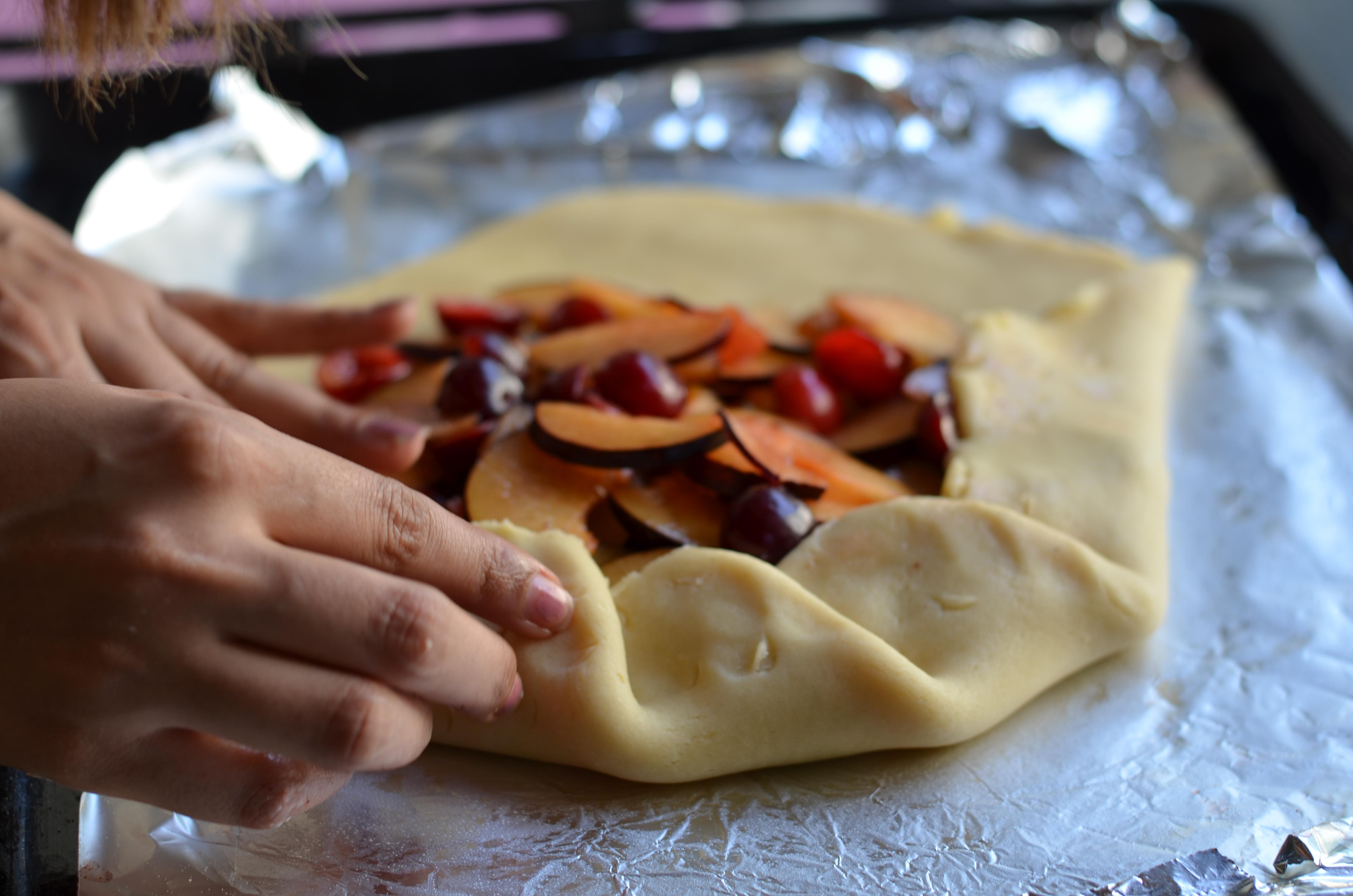 Plum and Cherry Galette