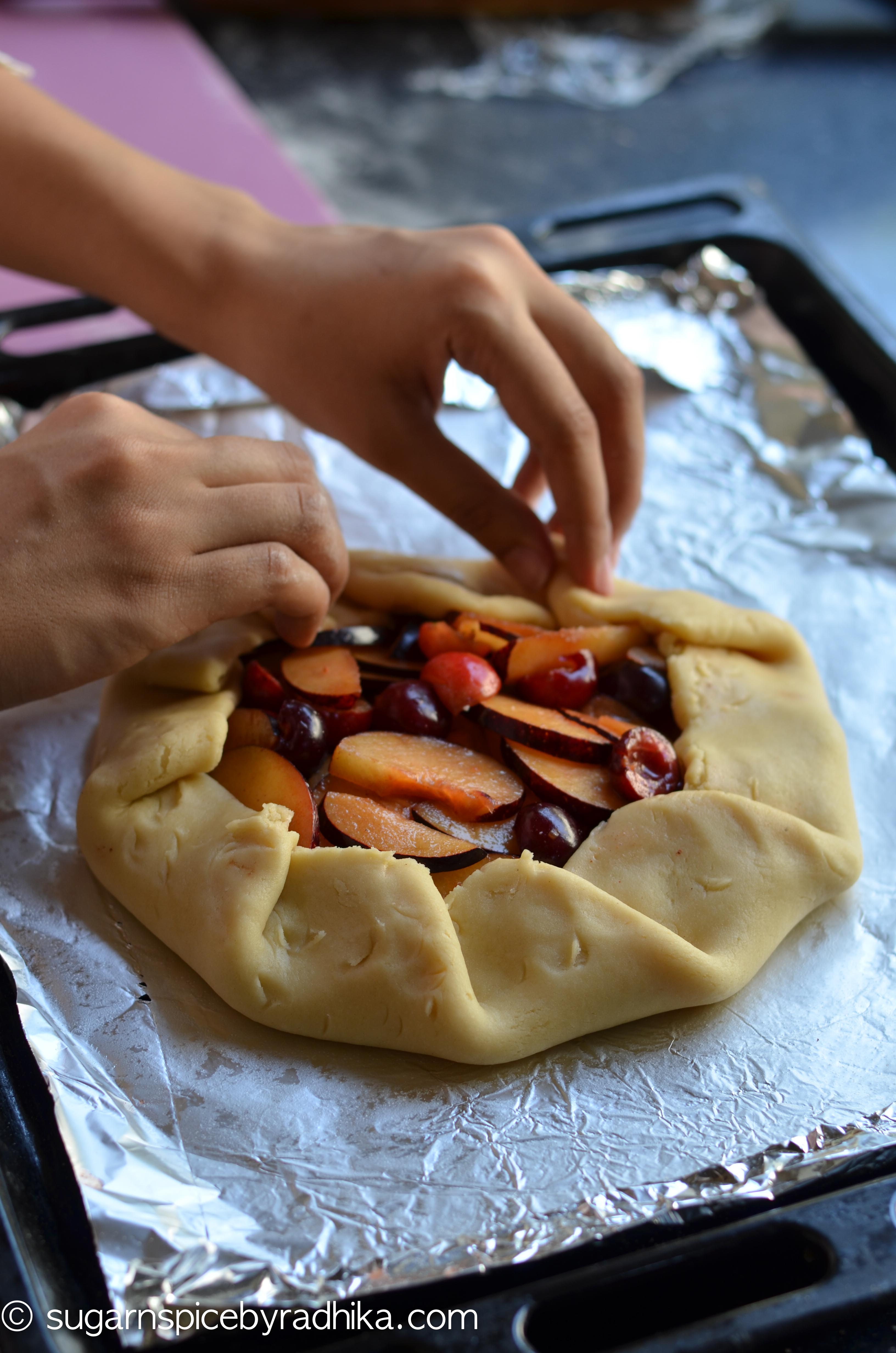 Plum and Cherry Galette