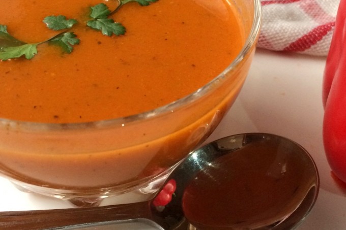 Roasted red pepper soup