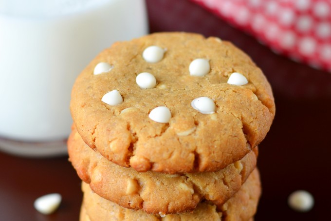 Peanut butter white chocolate chip cookies