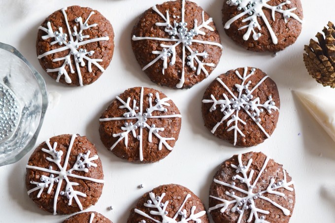 Snowflake Chocolate Cookies