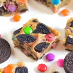 Cookie Bars with Oreos and Gems