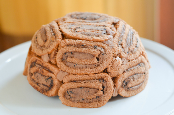 Swiss Roll Ice Cream Cake