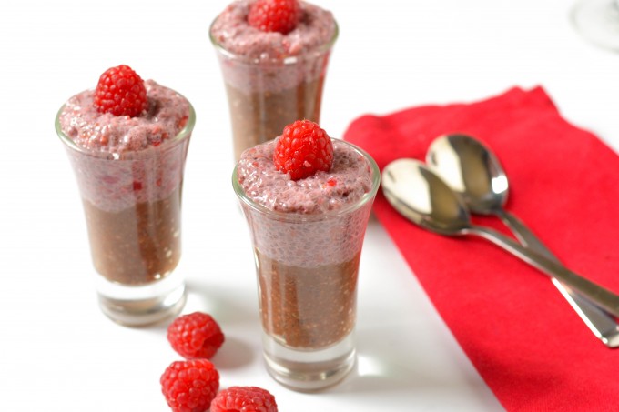 RASPBERRY CHOCOLATE CHIA PUDDING