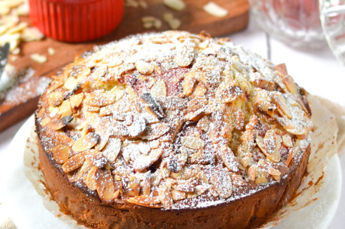 Almond and Strawberry Tea Cake