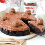 Eggless Chocolate Cake with Nutella Frosting