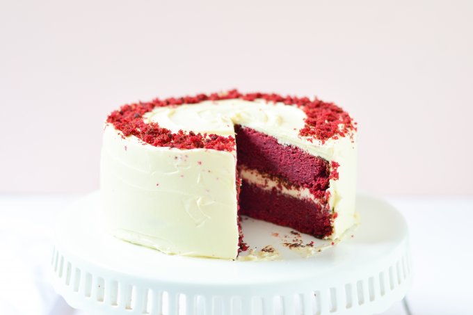 RedVelvet Cake with Cream Cheese Frosting (eggless)