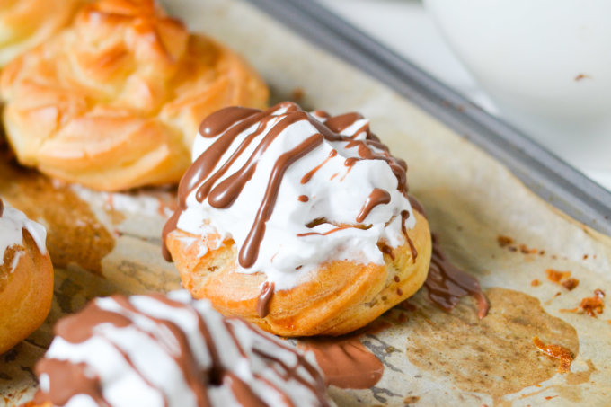 Nutella stuffed cream puffs