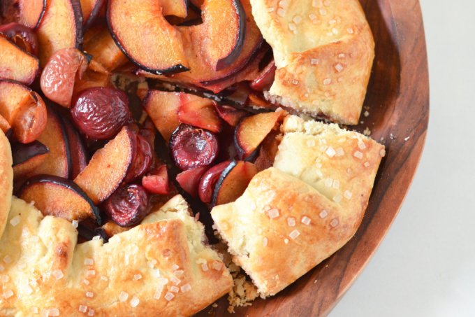 Plum and Cherry Galette